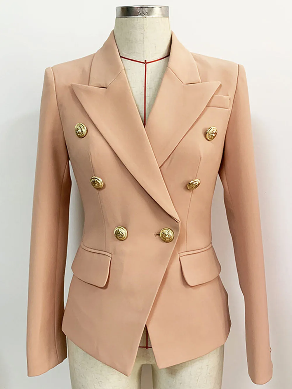 Nude Double Breasted Jacket - Shop Now