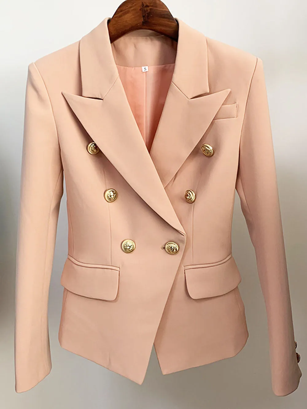 Nude Double Breasted Jacket - Shop Now