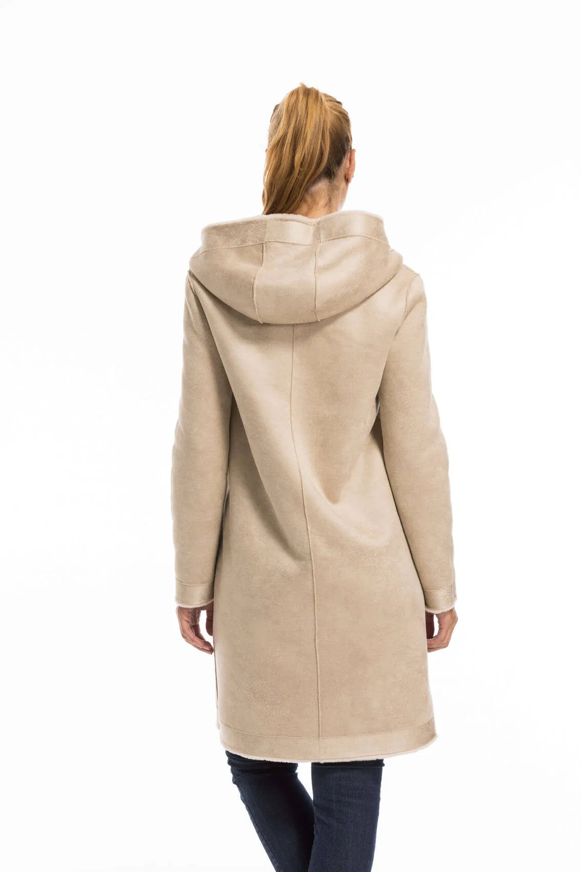 Oakwood women's wool coat in coffee color - Style 63747