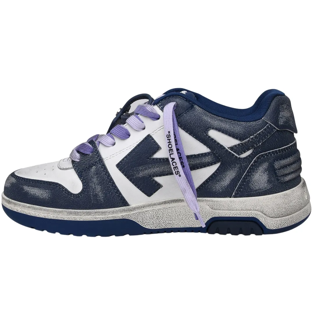 Off White Men's Navy Blue Sneakers - Omia189S23Lea0050146