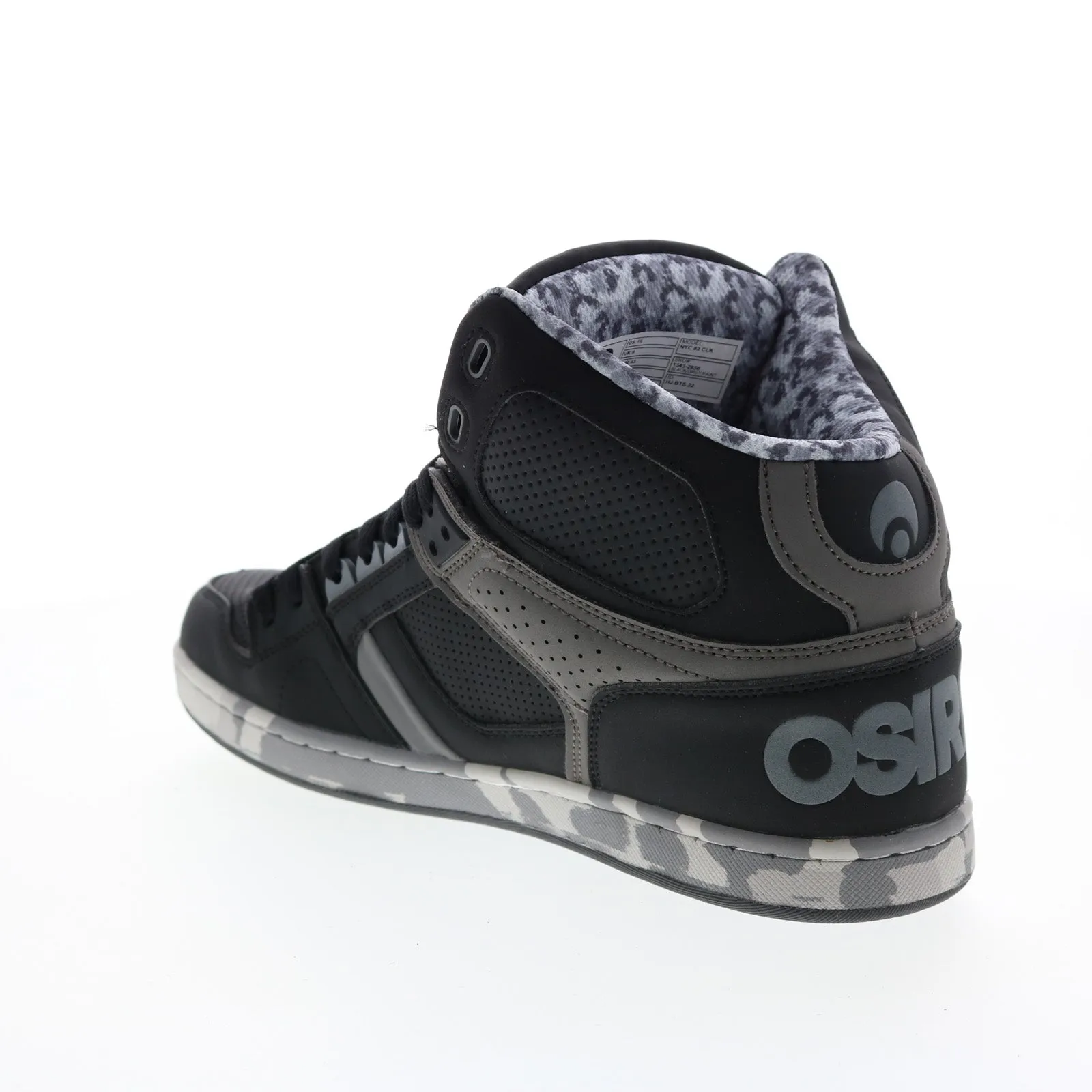 Osiris NYC 83 CLK 1343 2856 Black Synthetic Skate Sneakers Shoes