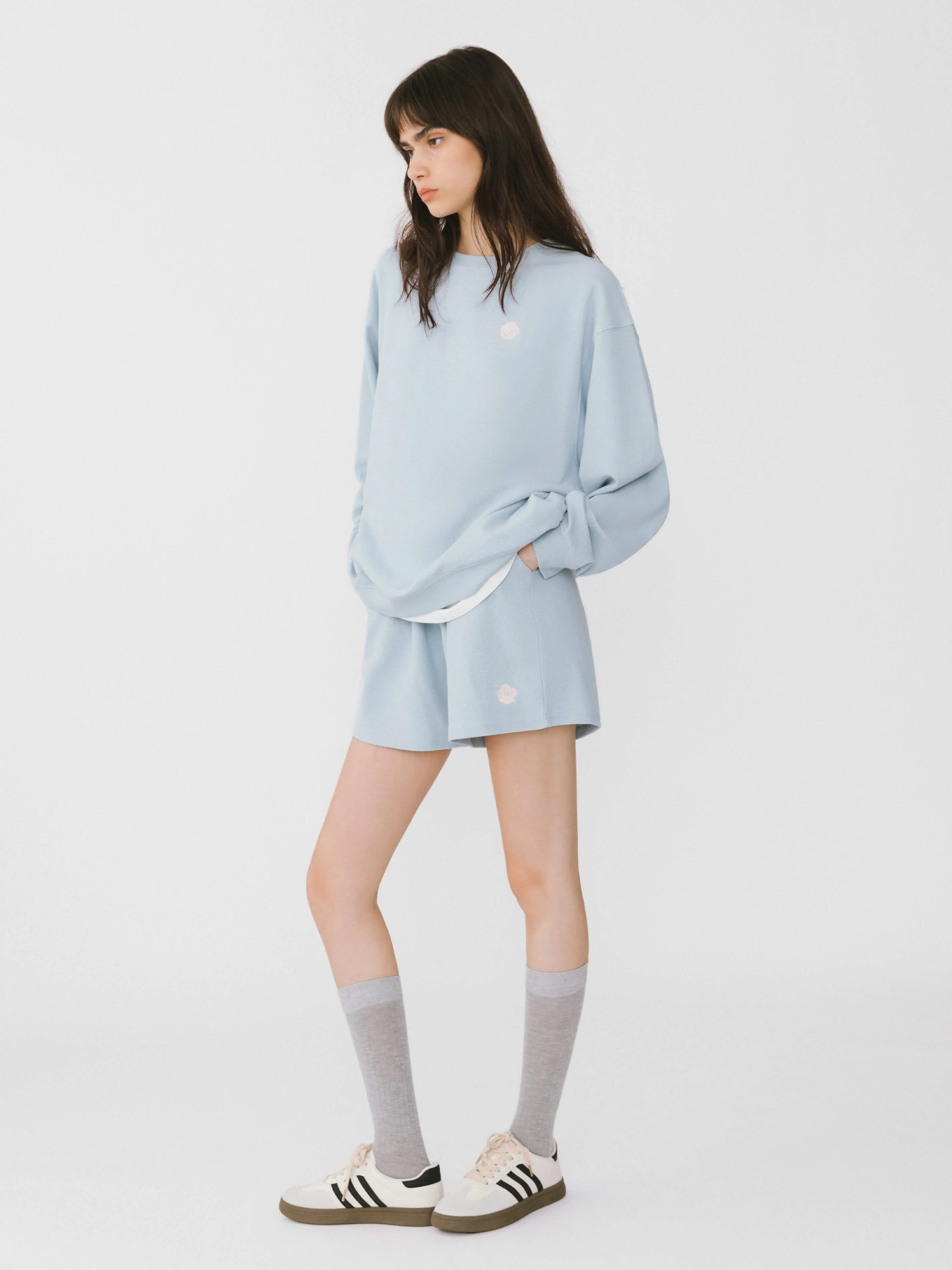 Oversized Long Sleeve T-Shirt and Matching Shorts