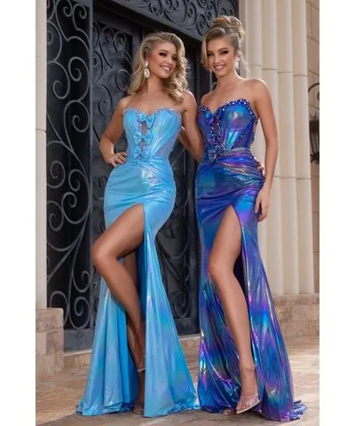 Hologram Cutout Prom Dress by Portia and Scarlett PS25174