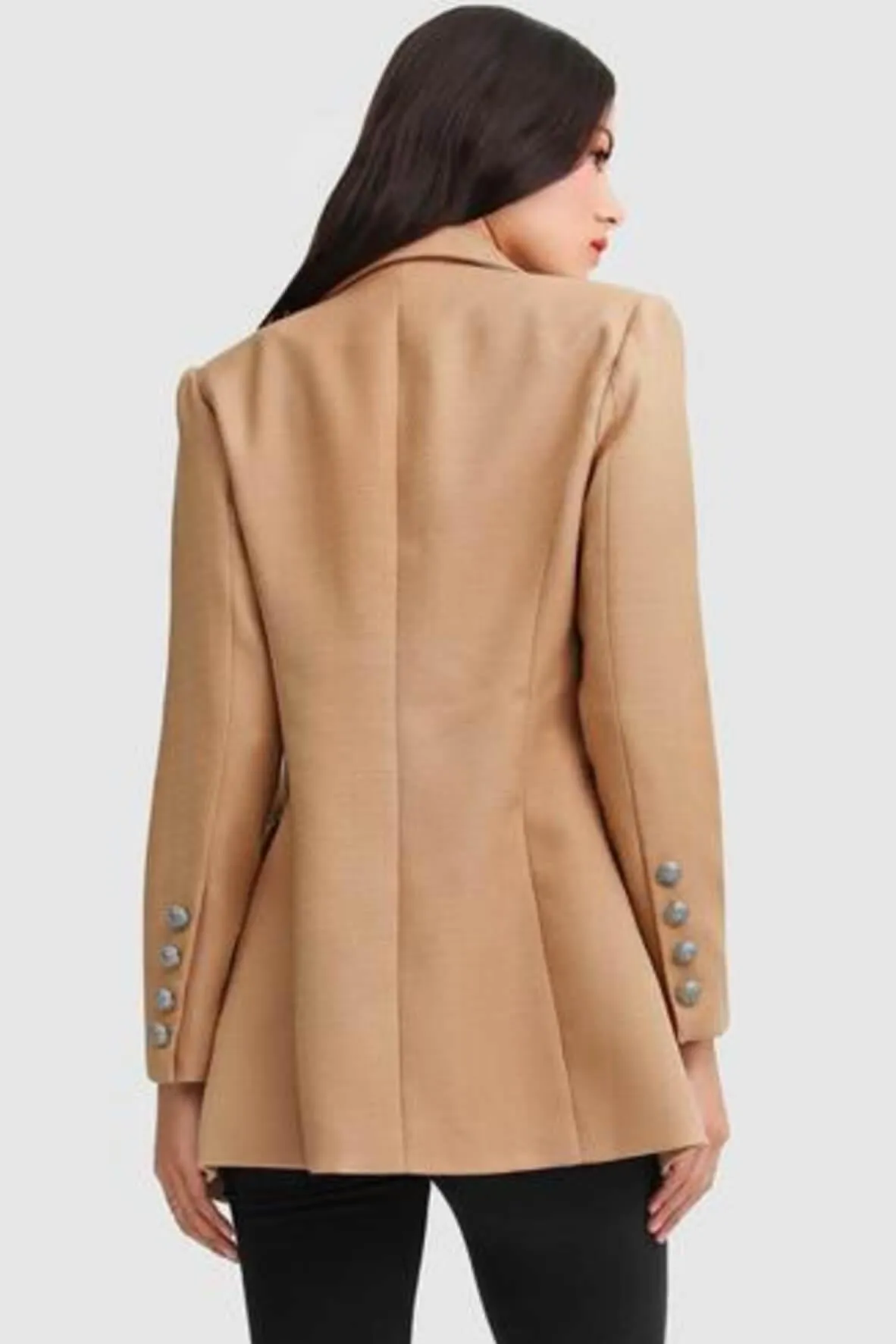 Princess Polly Camel Textured Blazer.