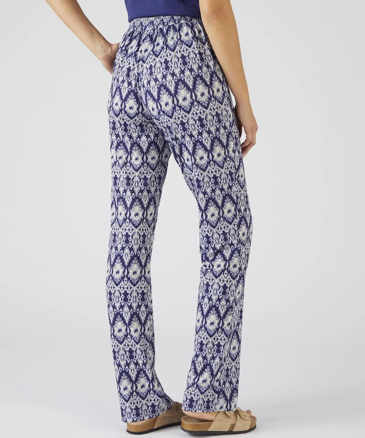 Print Jersey Tapered Trousers