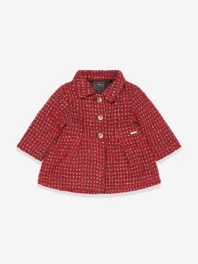 Red Guess Girls Boucle Coat