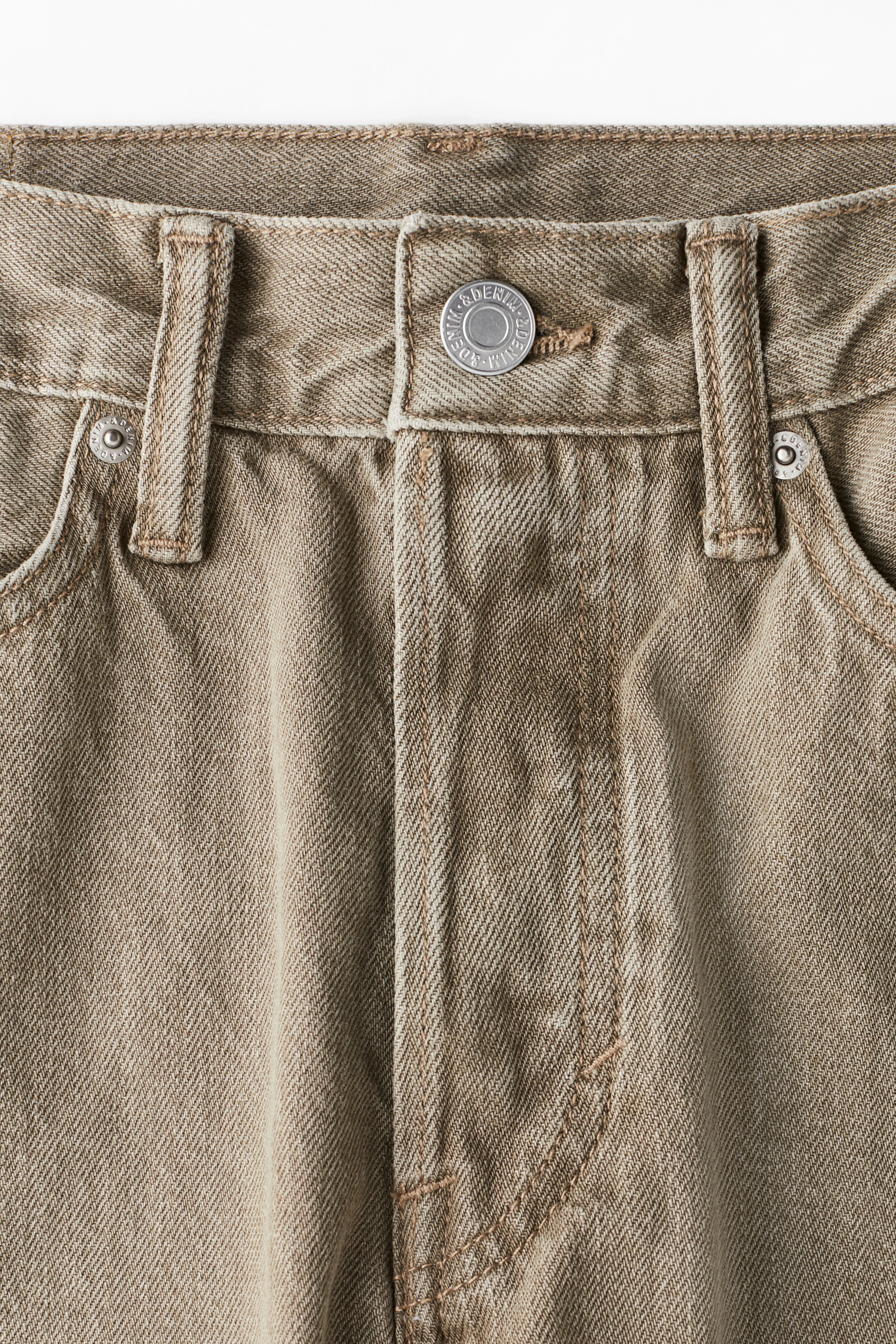 Relaxed Jeans - Regular waist - Long - Beige - Men | H&M GB