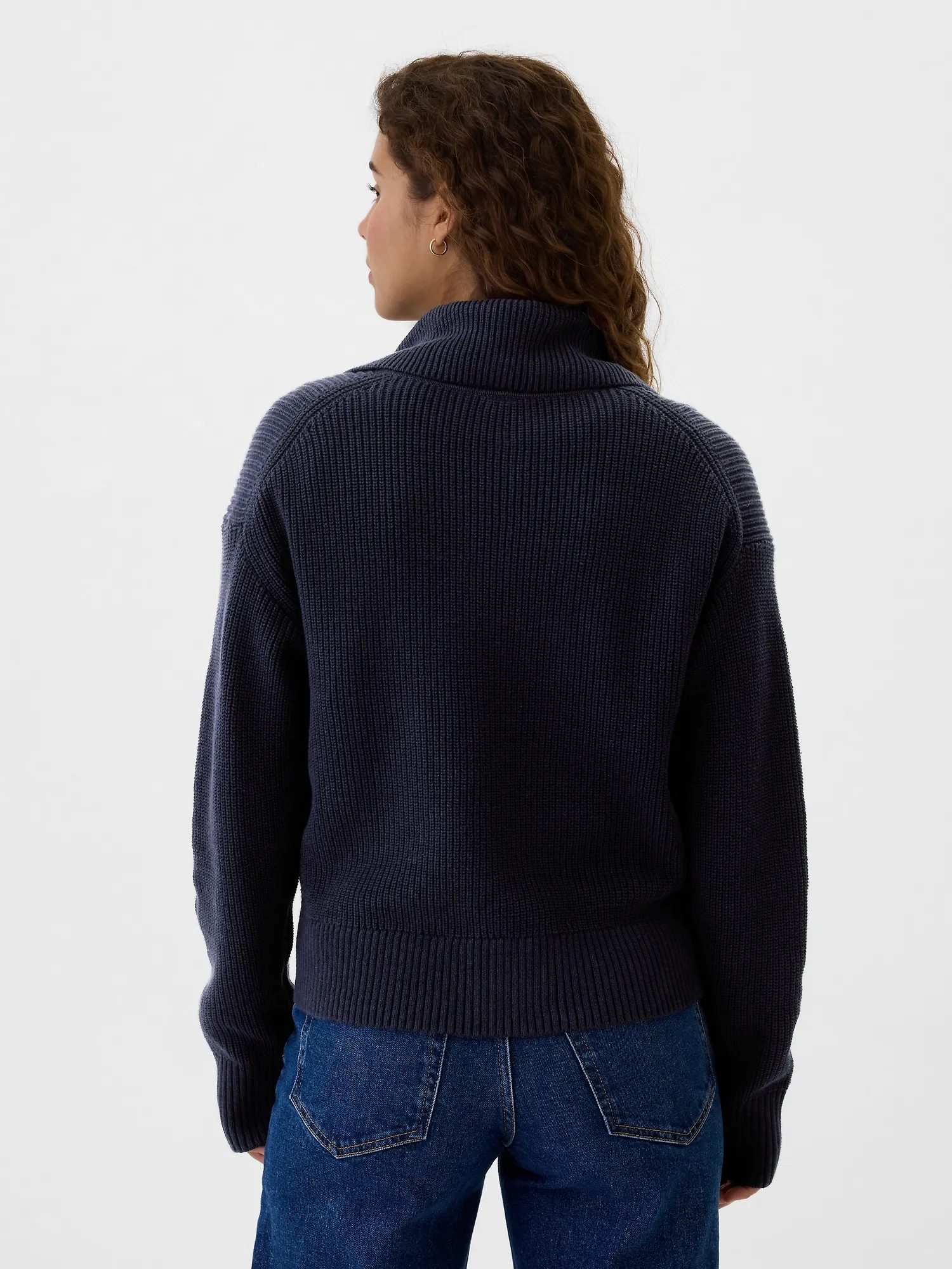 Relaxed Quarter-Zip Sweater