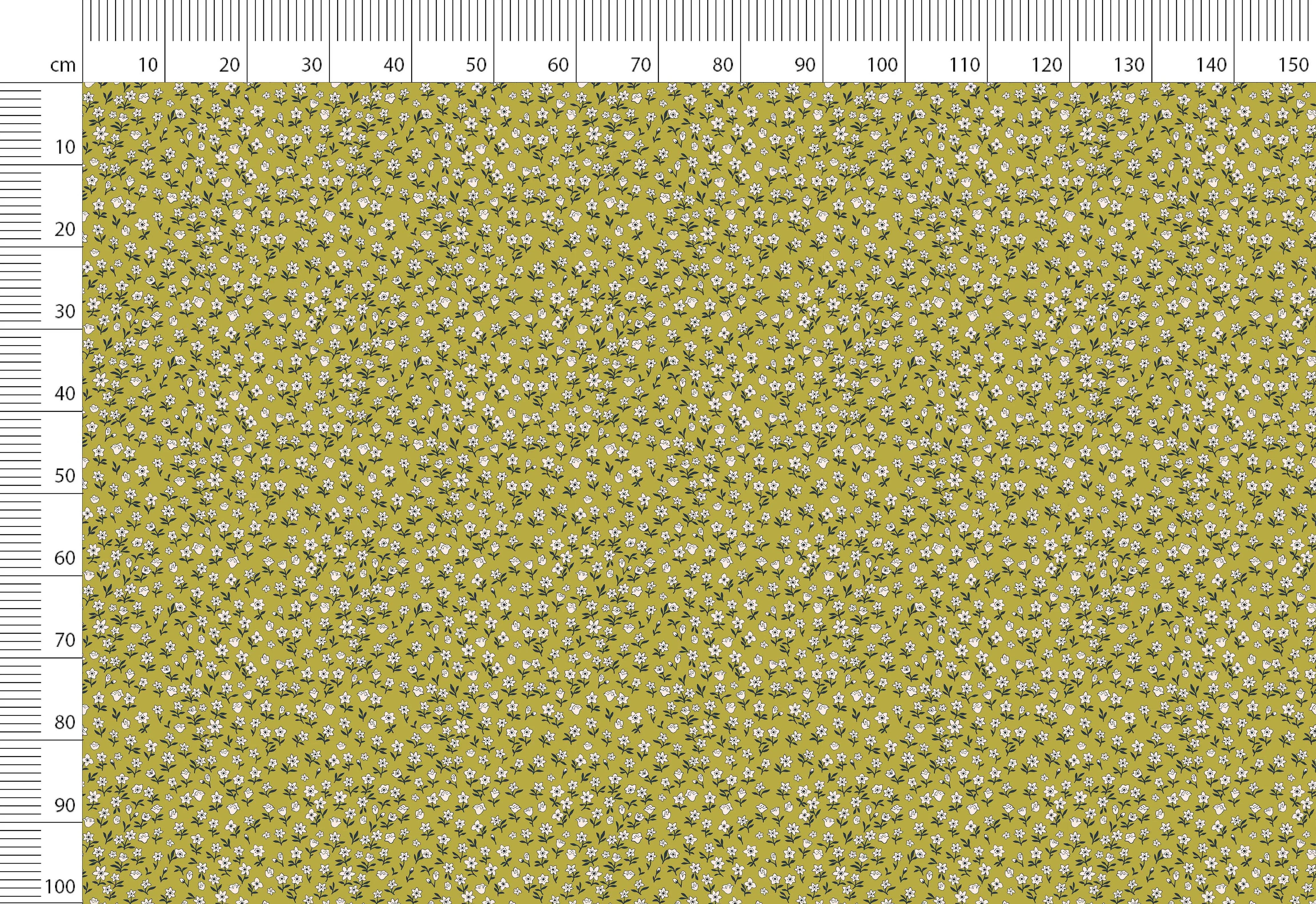 Retro Floral Print Linen Fabric for Clothing, Bedding, Curtains & Upholstery - By the Yard or Meter.