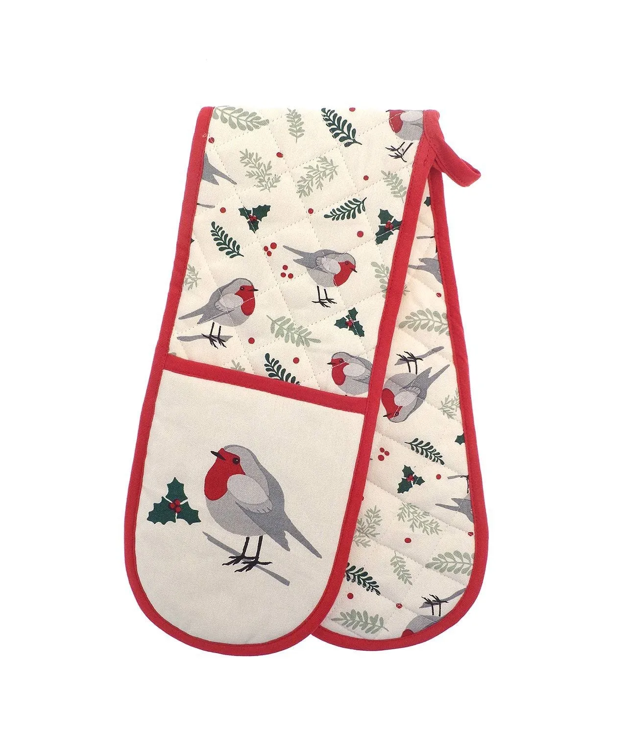 Robin Oven glove and Tea Towel