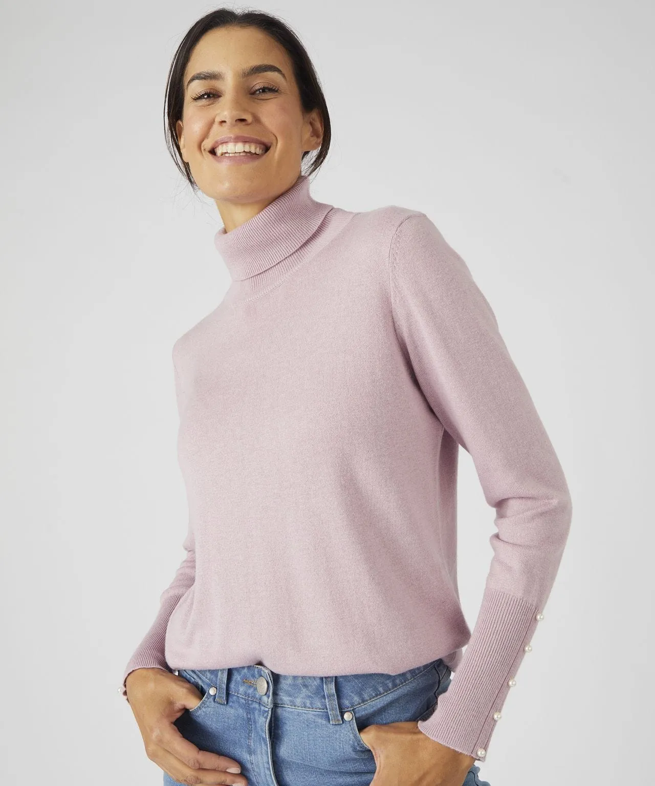 Soft Buttoned Skin Sweater