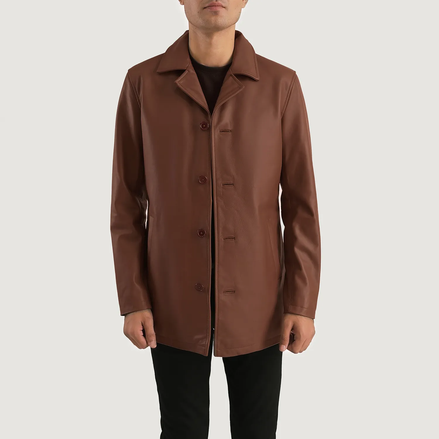 Slate Brown Leather Jacket