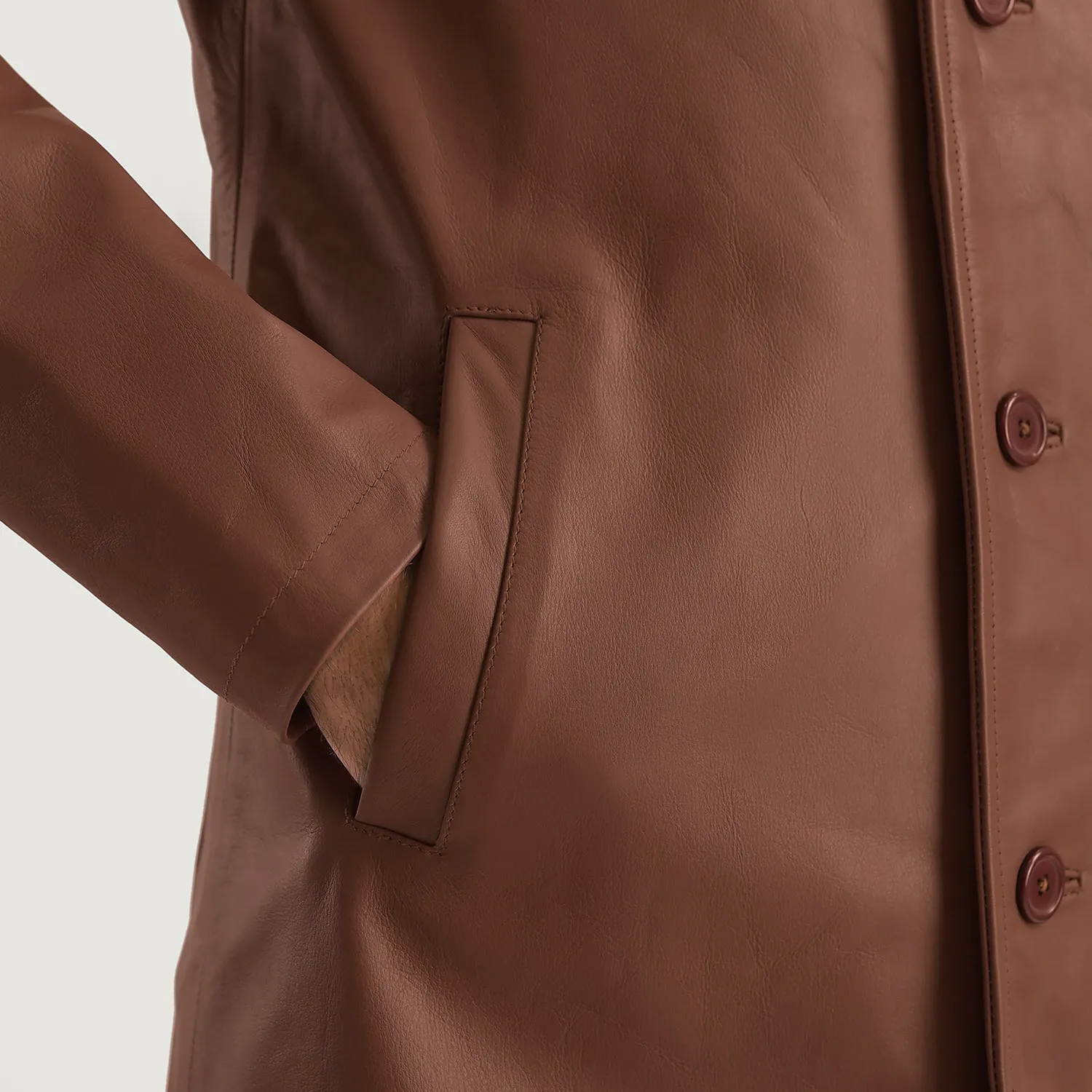 Slate Brown Leather Jacket