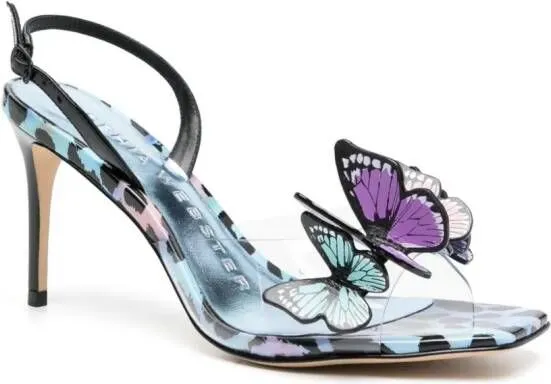 Sophia Webster Vanessa 95mm Butterfly Detail Sandals Multicolour