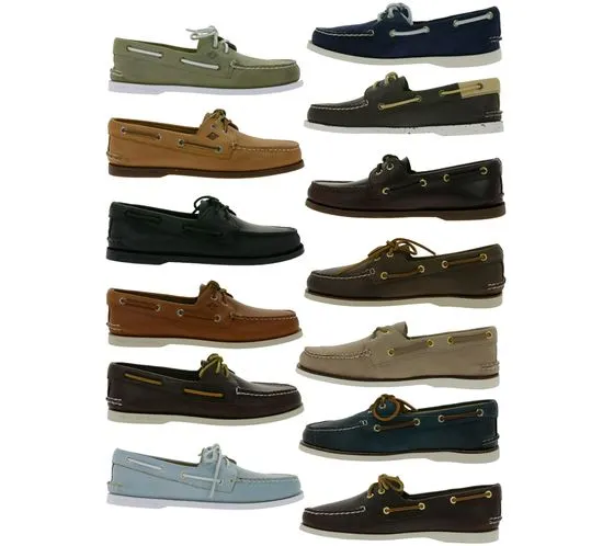 Leather Boat Shoes for Men in Different Colors by SPERRY Authentic Original 2-Eye