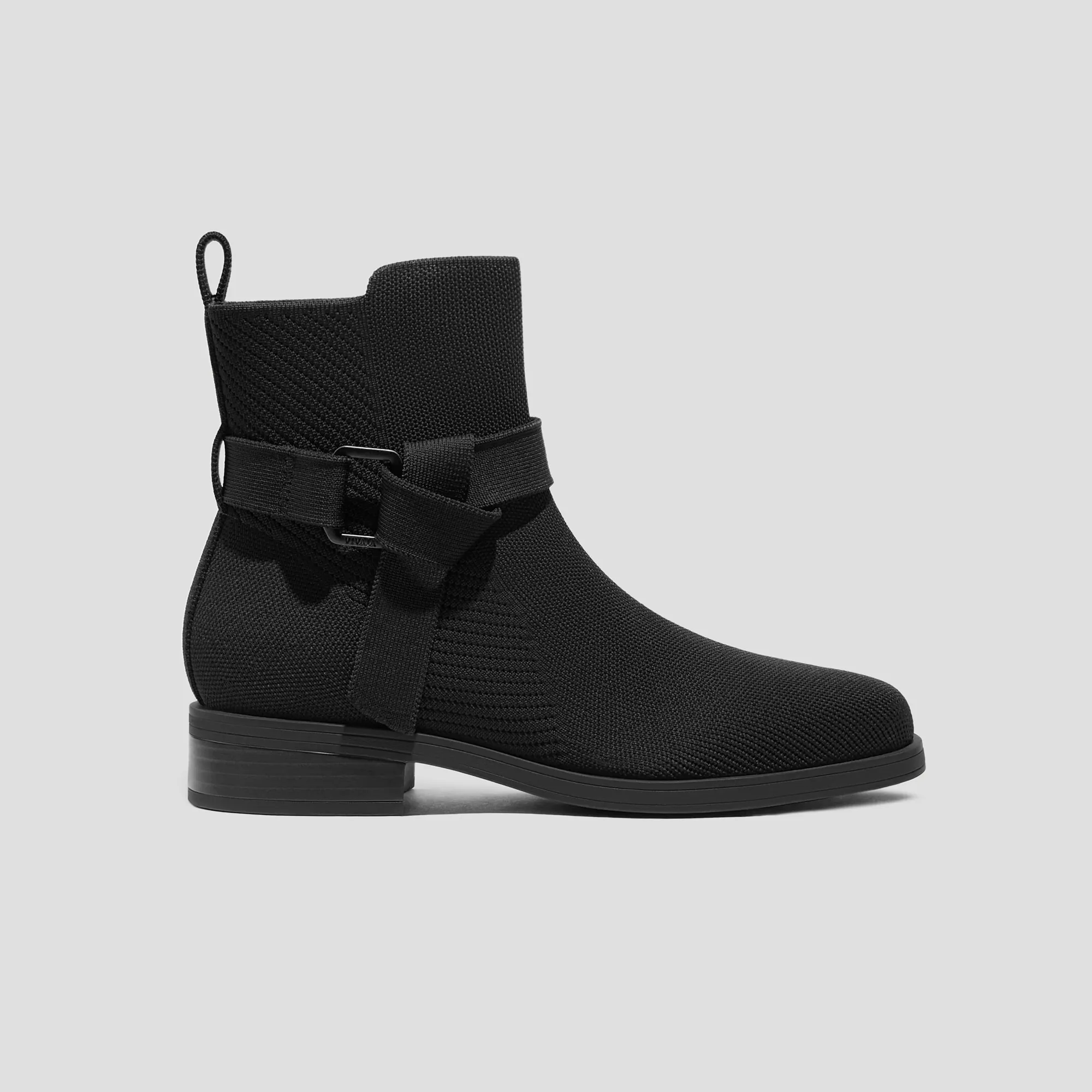   Square-Toe Ankle Biker Boots (Cailyn)