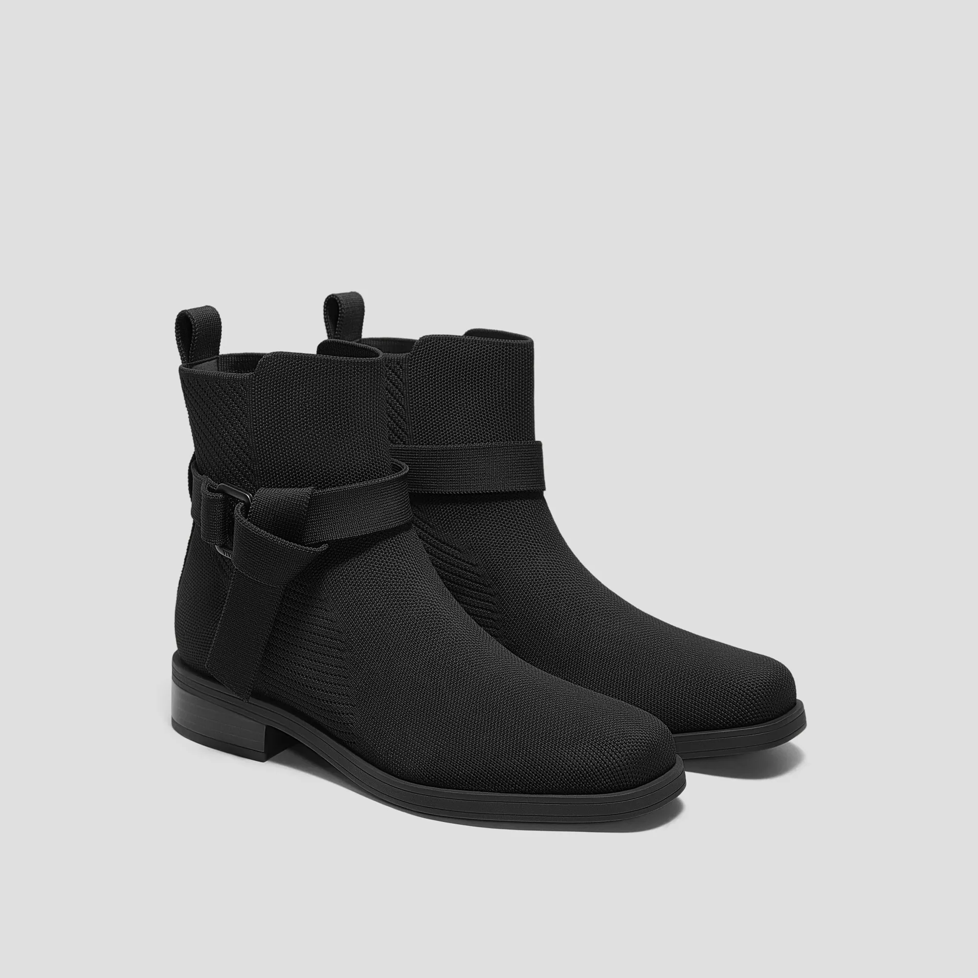   Square-Toe Ankle Biker Boots (Cailyn)