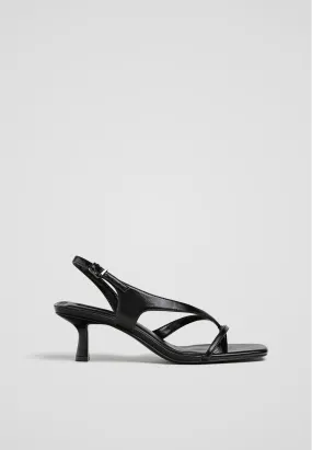 Stradivarius Black Strappy Heeled Sandals 5