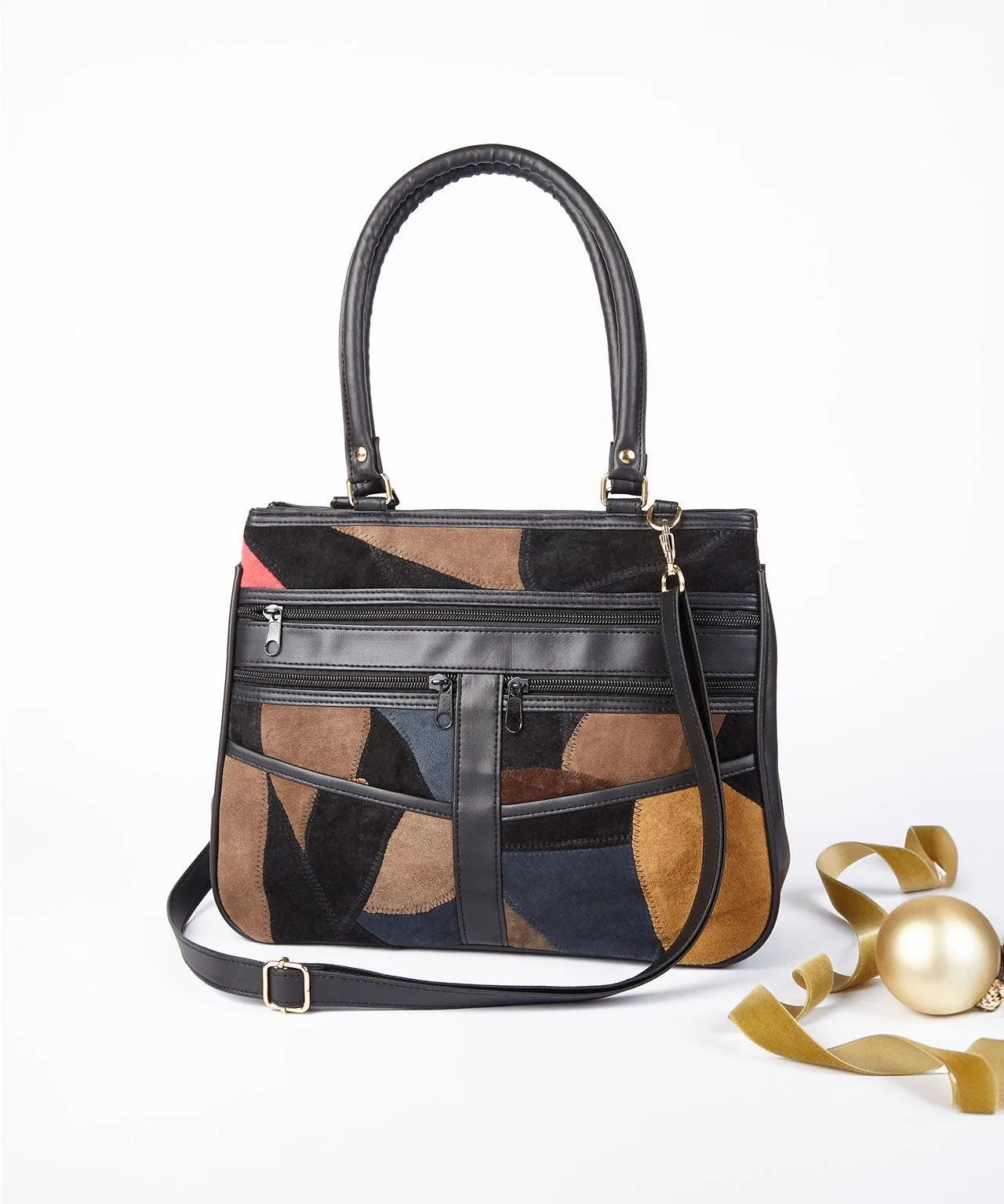 Stylish Leather Patchwork Bag