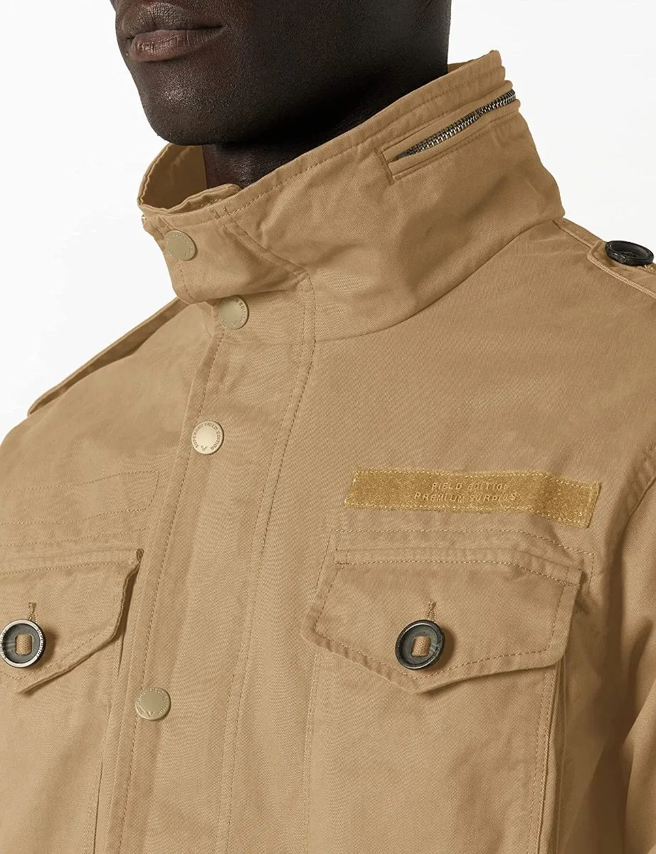 Superdry Vintage Field Canvas Jacket Dress Beige Online Store