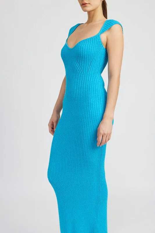 Feminine Bodycon Dress with Slit