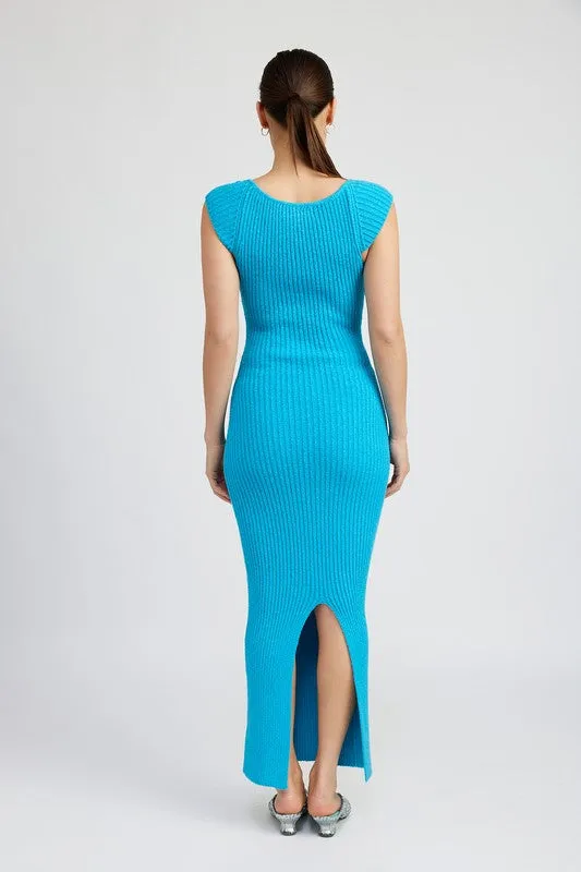 Feminine Bodycon Dress with Slit