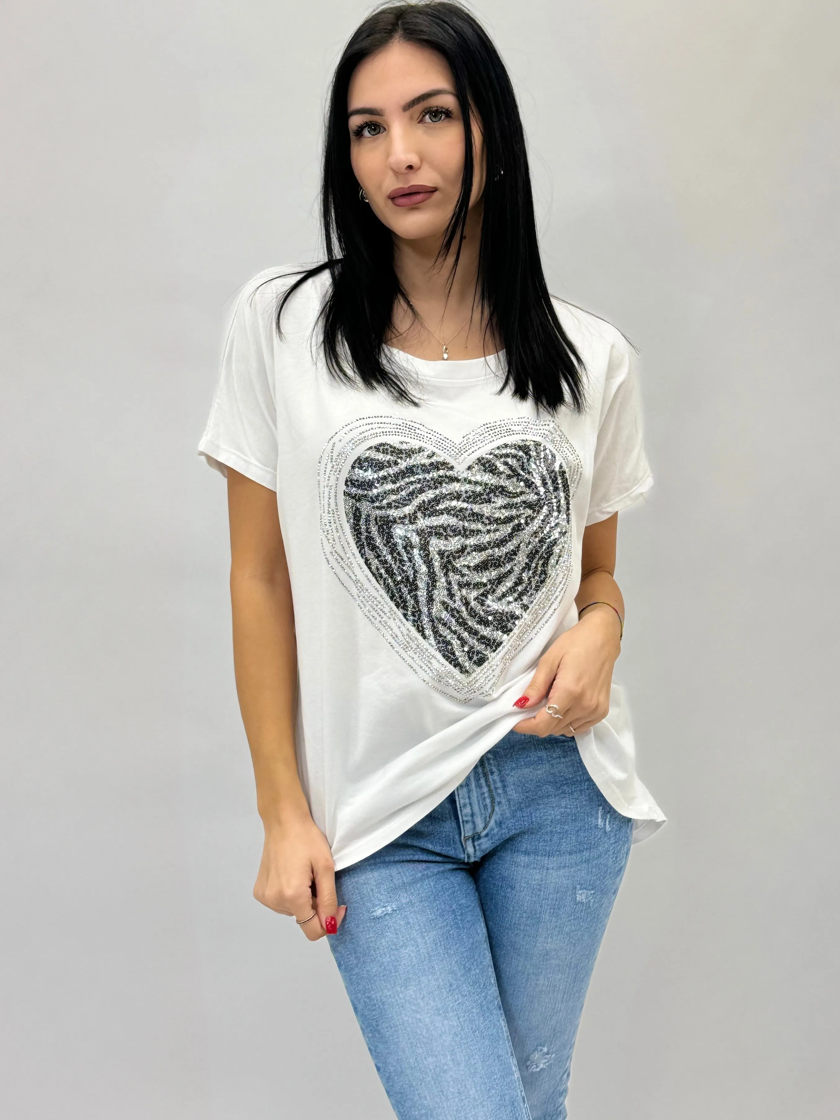 Animal Print Heart T-shirt