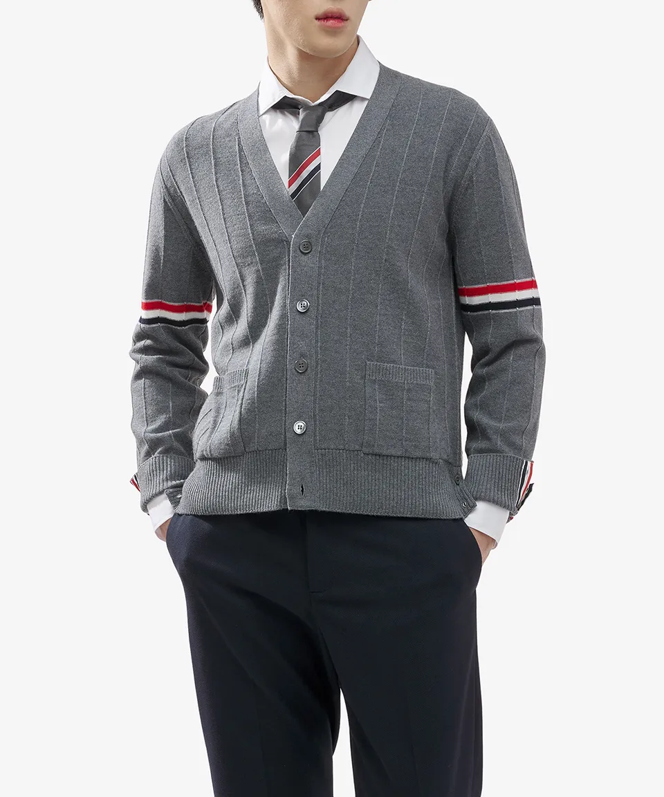 Thom Browne Stripes Street Style Cardigans