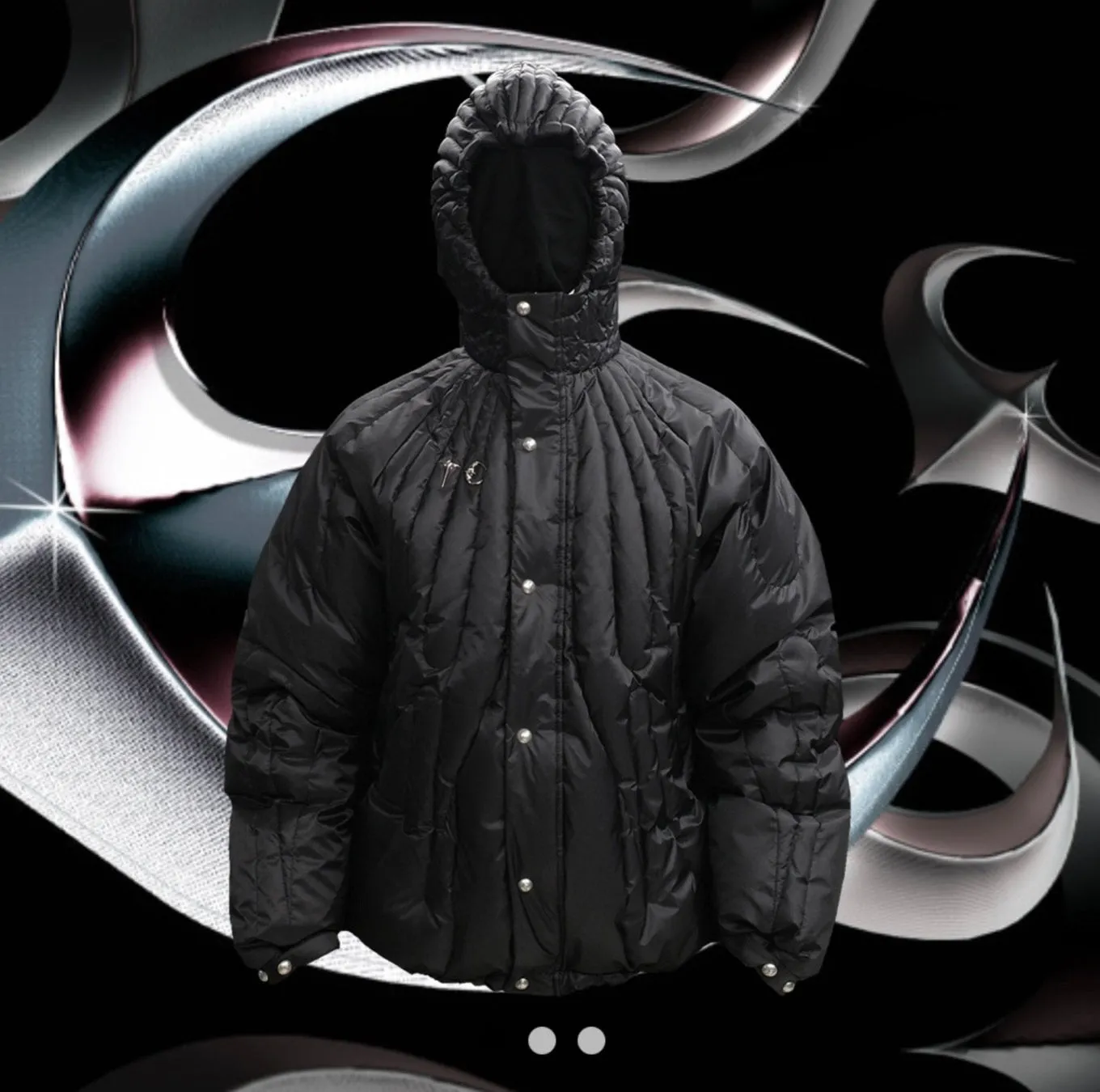 ThugClub Black Waterproof Down Jacket