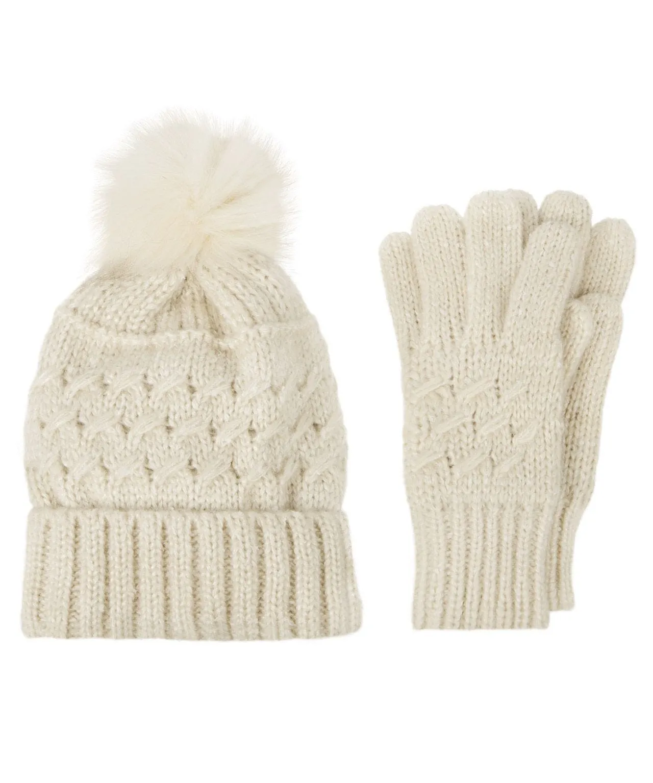 Totes Ladies Cable Hat and Glove Gift Set