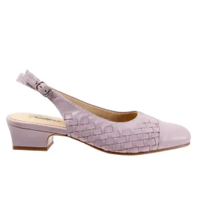 Trotters Dea Woven Purple Narrow Slingback Heels Shoes