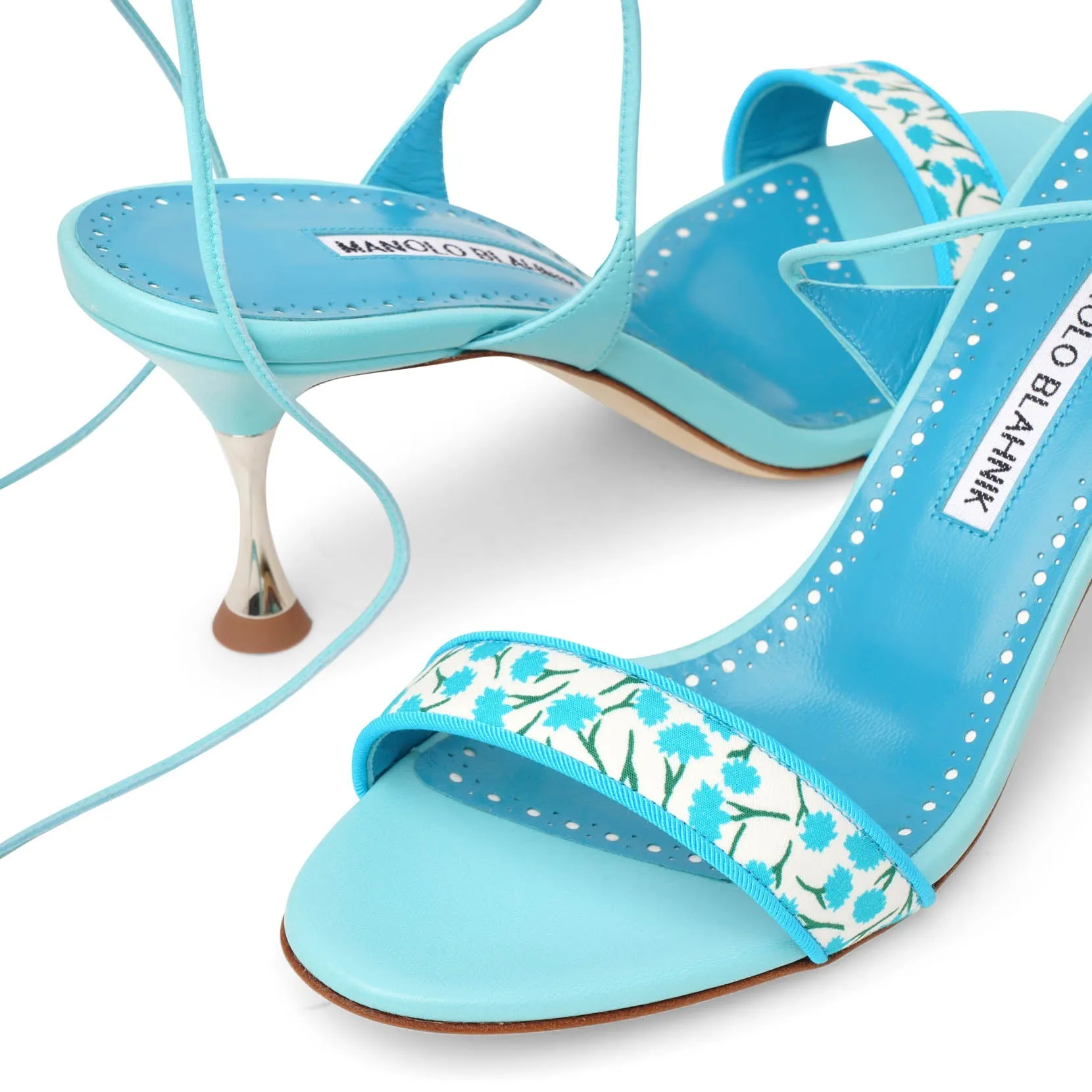 Turquoise Sandals by Manolo Blahnik Sittura 70