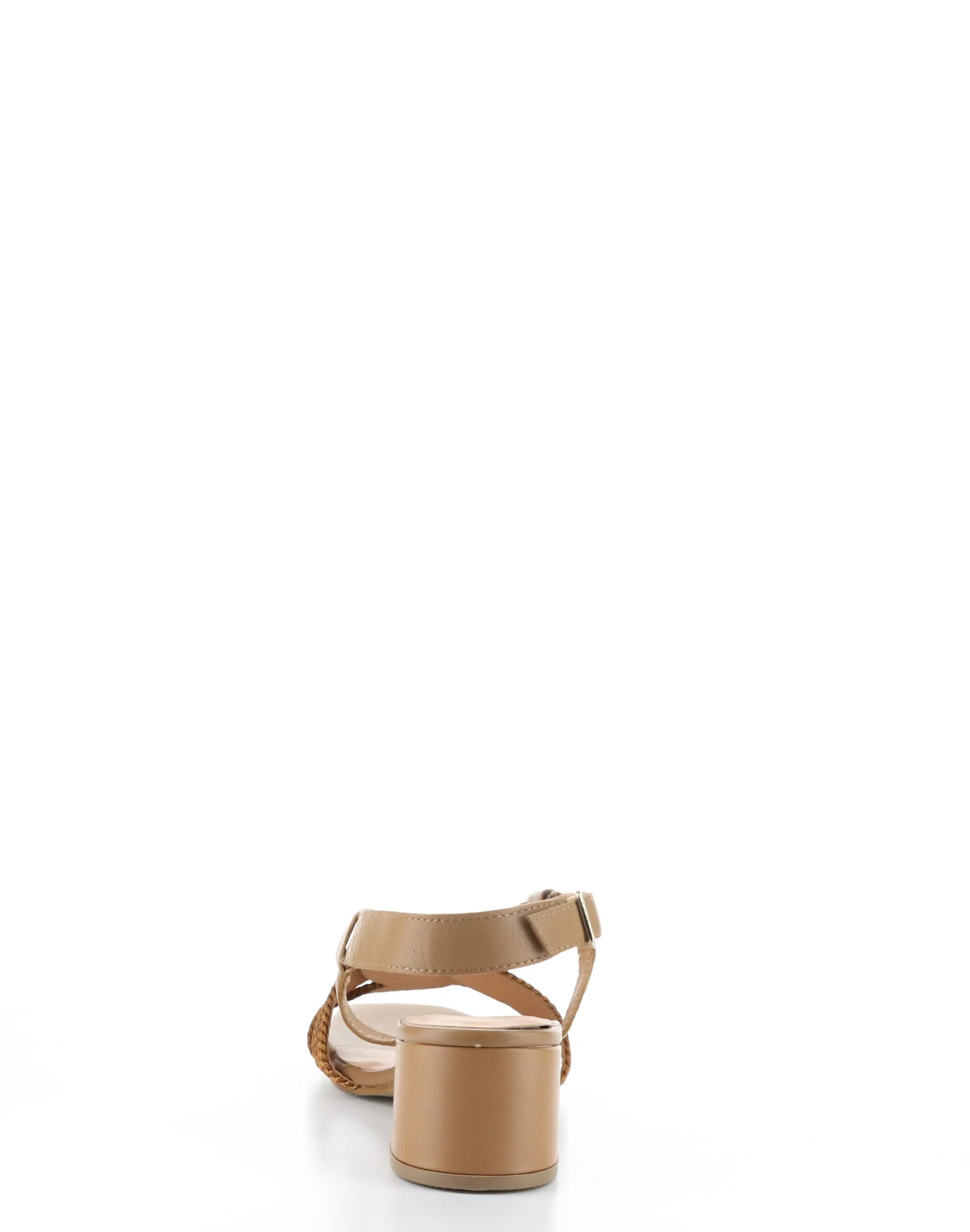 UPBEAT TAN Buckle Sandals - Vibrant Brown Strappy Shoes