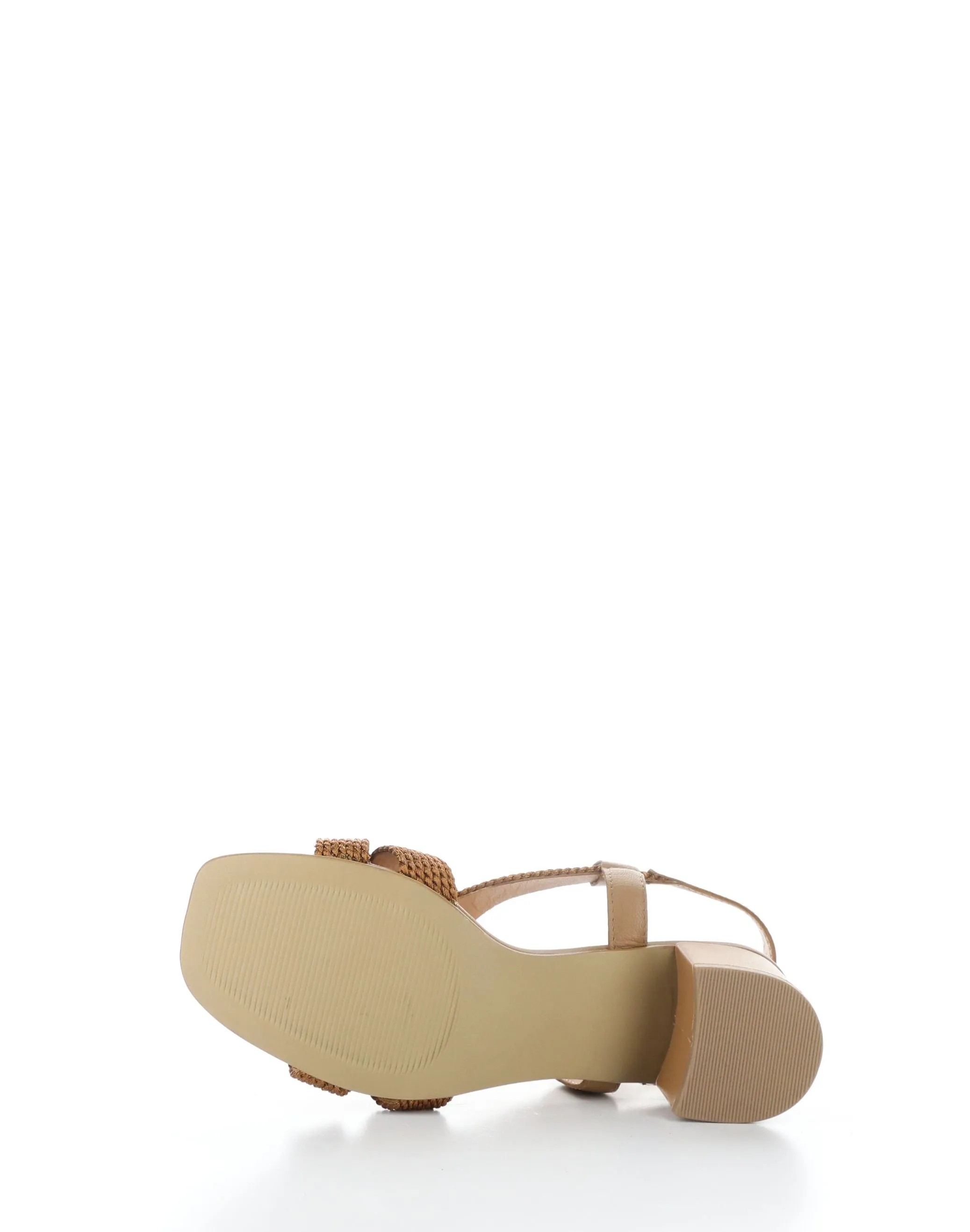 UPBEAT TAN Buckle Sandals - Vibrant Brown Strappy Shoes