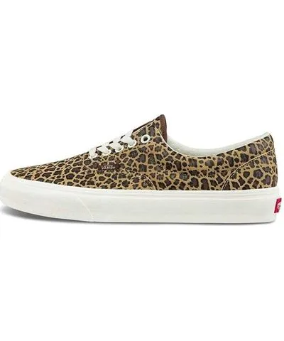 Vans Era Low Top Retro Skate Shoes Unisex Brown Leopard Print