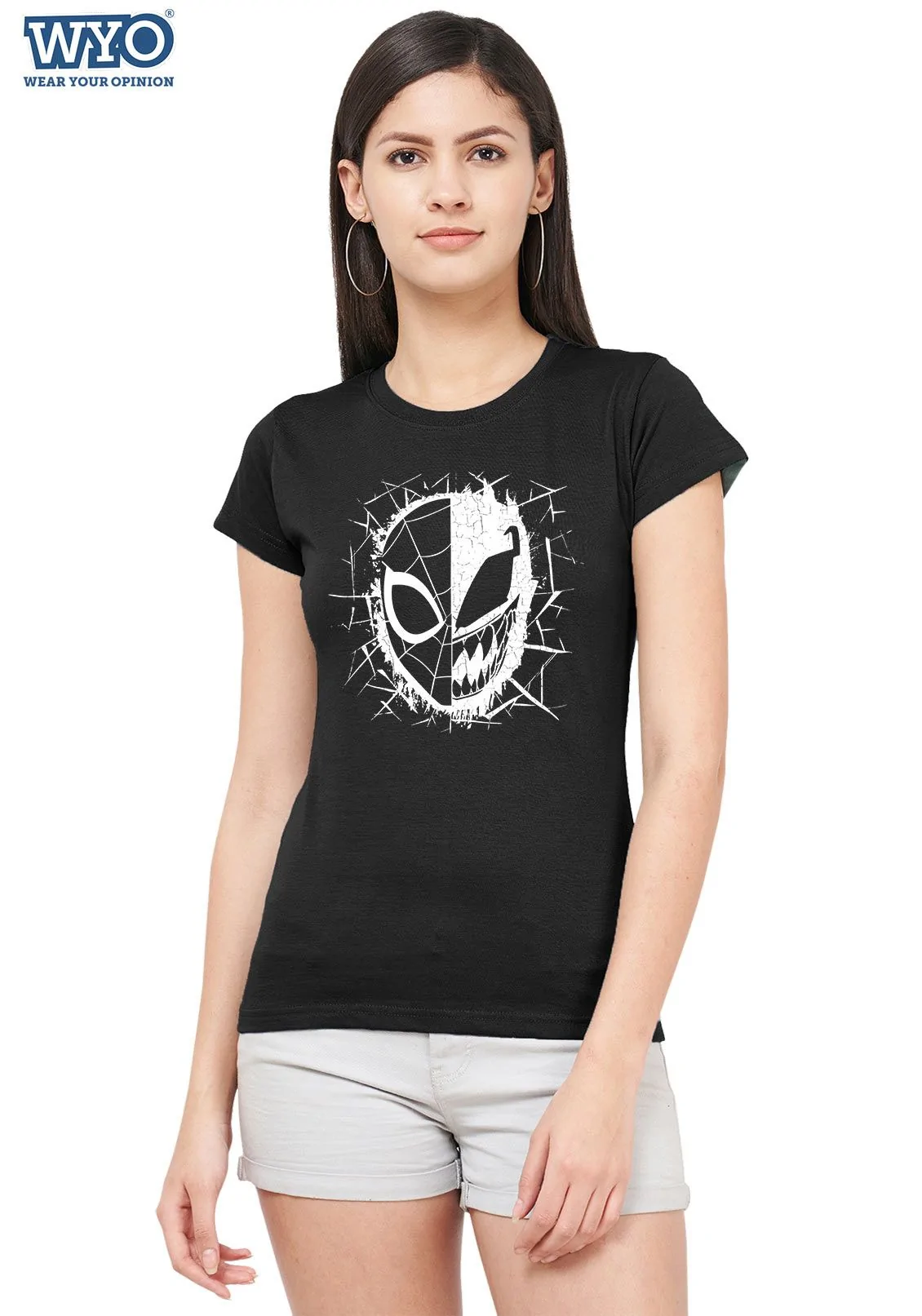 Venom & Spiderman Women Tshirt