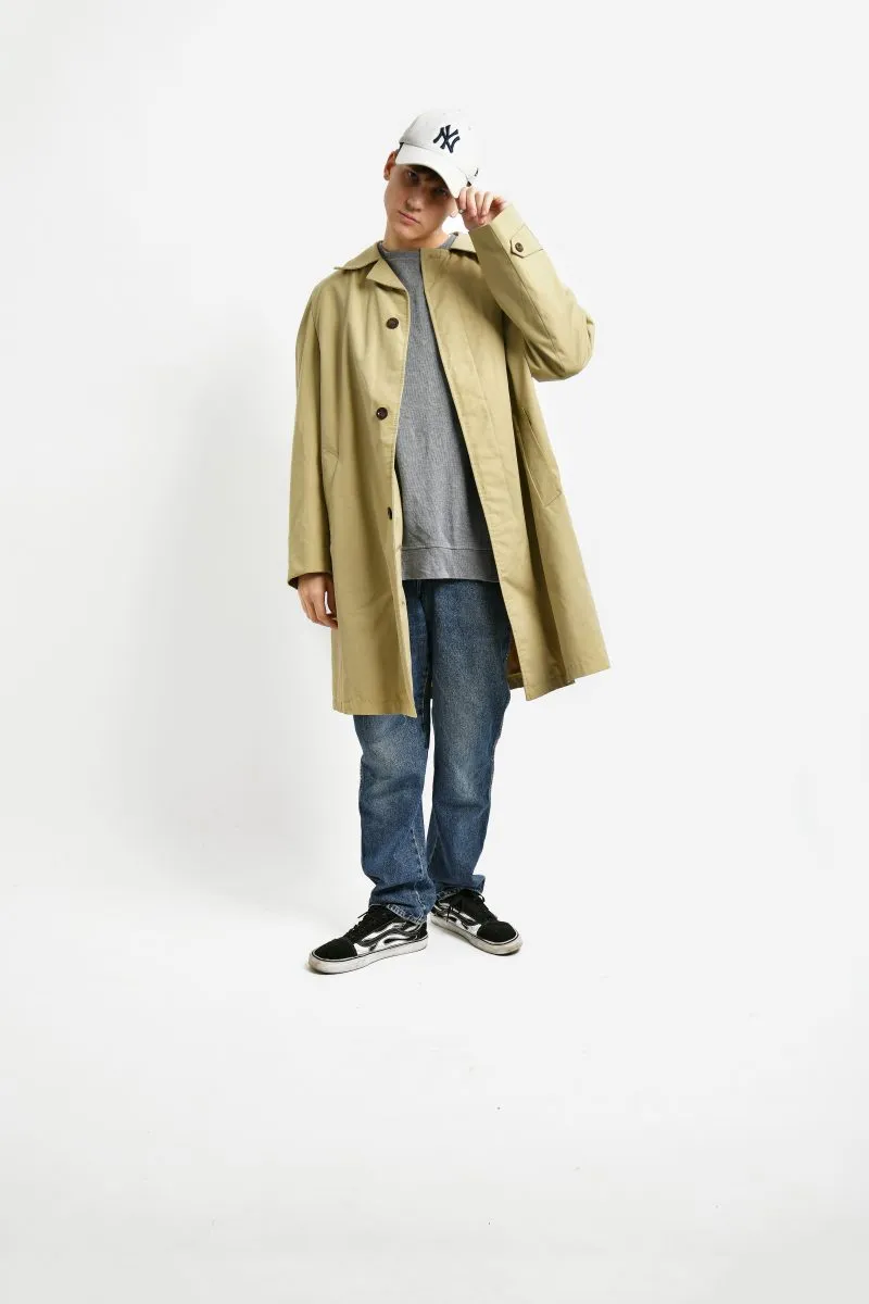 Vintage Men's Beige Mac Coat from the 90s