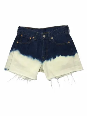 Vintage Levis Shorts Dip Bleach Ombré 501 W28