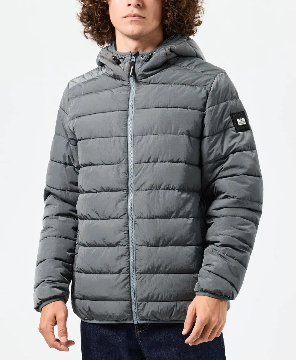 La Guardia Padded Puffer Jacket in Zinc by Weekend Offender