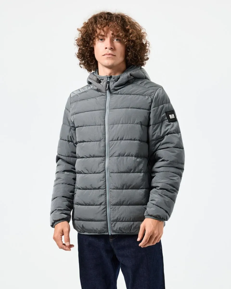 La Guardia Padded Puffer Jacket in Zinc by Weekend Offender