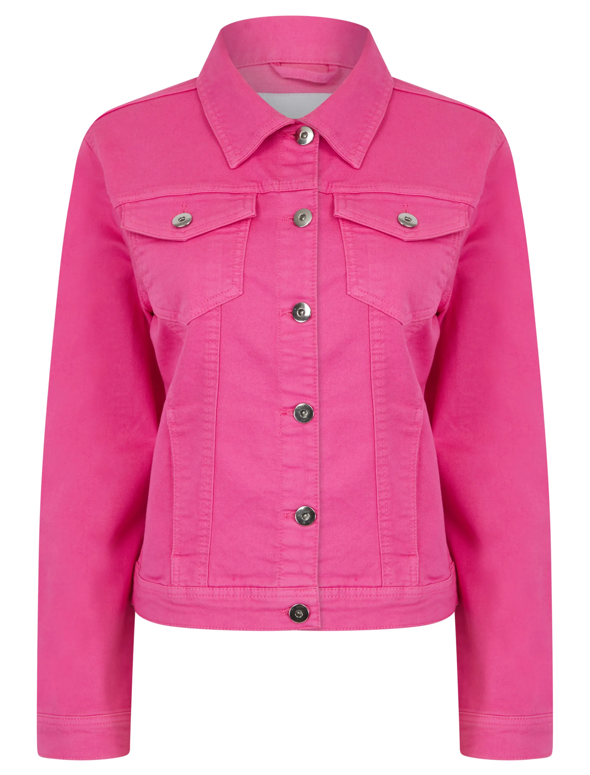 Women's Stretch Denim Fashion Jacket Summer Bright Coat