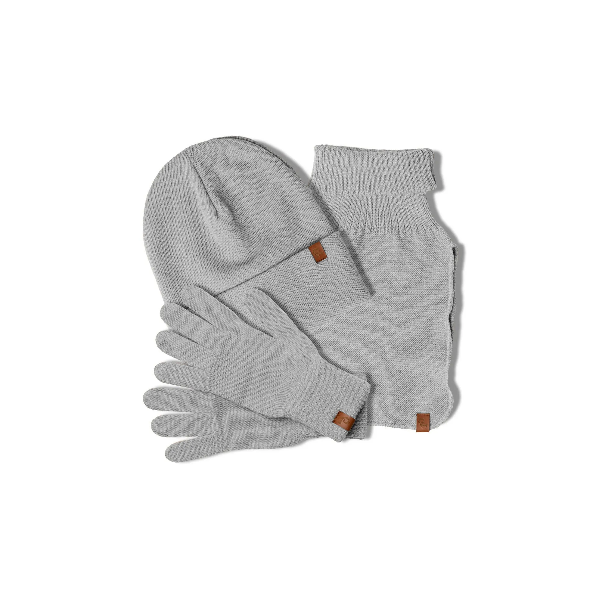 Knit Beanie, Dickie & Gloves Set for Women