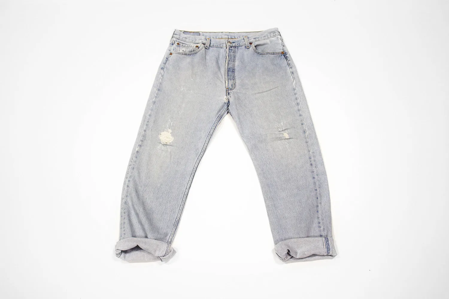 Women Vintage Denim Levis Pant Embroidery