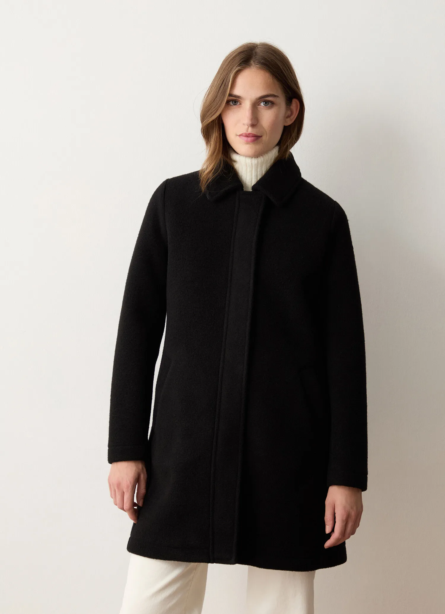 Wool Baize Zip Coat