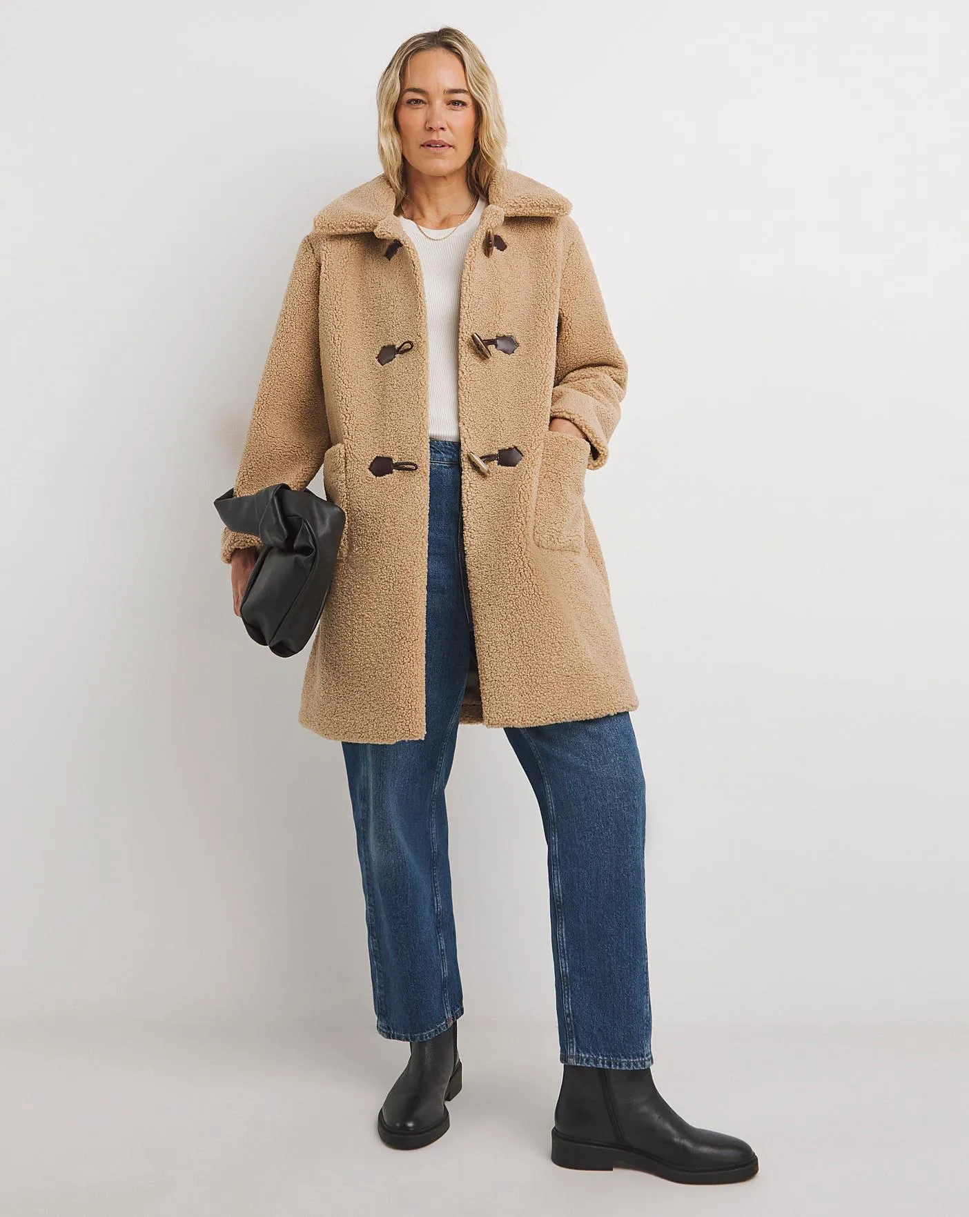 Wool Double Breasted Oversized Coat